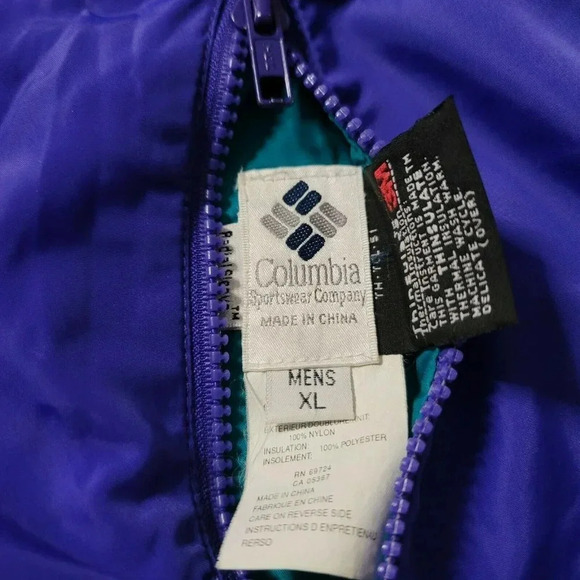 Columbia Vintage size XLRadial long-Sleeve Double Side Jacket Full Zip purple - Picture 6 of 11